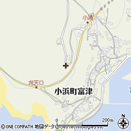 長崎県雲仙市小浜町富津2499周辺の地図