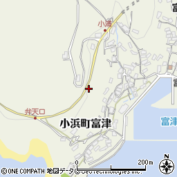 長崎県雲仙市小浜町富津2504周辺の地図