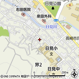 長崎県長崎市界2丁目13周辺の地図