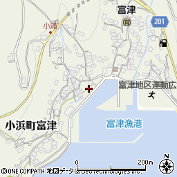 長崎県雲仙市小浜町富津3004周辺の地図