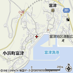 長崎県雲仙市小浜町富津3005周辺の地図