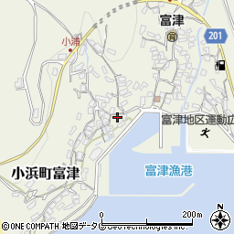 長崎県雲仙市小浜町富津3007周辺の地図