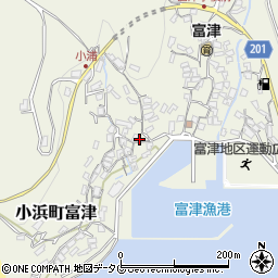 長崎県雲仙市小浜町富津2997周辺の地図