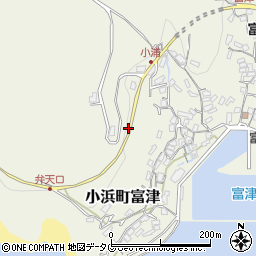 長崎県雲仙市小浜町富津2484周辺の地図