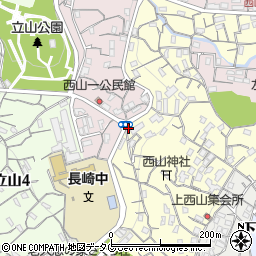 ファミリーマート長崎西山本町店周辺の地図