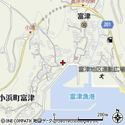 長崎県雲仙市小浜町富津3014周辺の地図