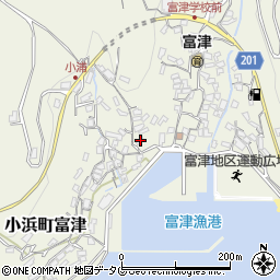 長崎県雲仙市小浜町富津3009周辺の地図