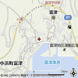 長崎県雲仙市小浜町富津3013周辺の地図