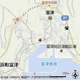 長崎県雲仙市小浜町富津3038周辺の地図