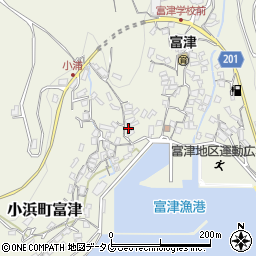 長崎県雲仙市小浜町富津3011周辺の地図