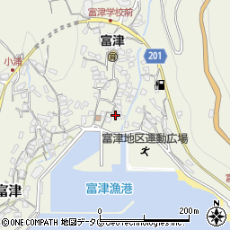 長崎県雲仙市小浜町富津3046周辺の地図