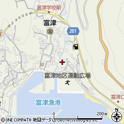 長崎県雲仙市小浜町富津4121周辺の地図