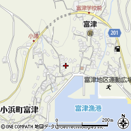 長崎県雲仙市小浜町富津3012周辺の地図