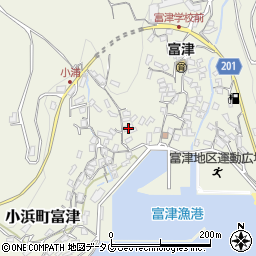 長崎県雲仙市小浜町富津3021周辺の地図