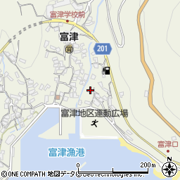 長崎県雲仙市小浜町富津4117周辺の地図