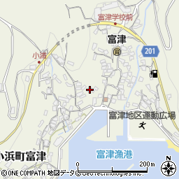 長崎県雲仙市小浜町富津3019周辺の地図