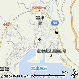 長崎県雲仙市小浜町富津3050周辺の地図