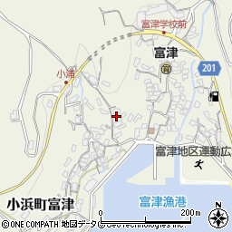 長崎県雲仙市小浜町富津3023周辺の地図