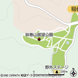 鉢巻山展望公園周辺の地図