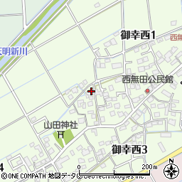 熊本県熊本市南区御幸西周辺の地図