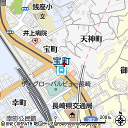 ドミノ・ピザ　長崎宝町店周辺の地図