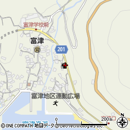 長崎県雲仙市小浜町富津4074周辺の地図