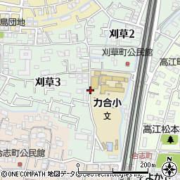 熊本県熊本市南区刈草周辺の地図
