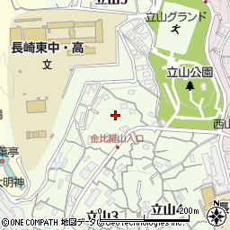 長崎県長崎市立山周辺の地図