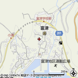 長崎県雲仙市小浜町富津3074周辺の地図