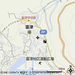 長崎県雲仙市小浜町富津3108周辺の地図