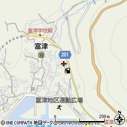長崎県雲仙市小浜町富津4024周辺の地図