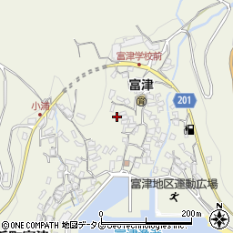 長崎県雲仙市小浜町富津3067周辺の地図