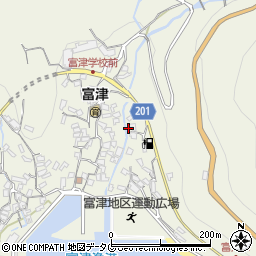 長崎県雲仙市小浜町富津1018周辺の地図