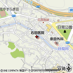 右田医院周辺の地図