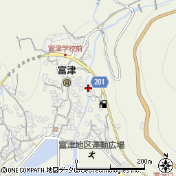 長崎県雲仙市小浜町富津4019周辺の地図