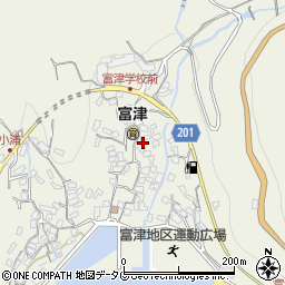 長崎県雲仙市小浜町富津3116周辺の地図