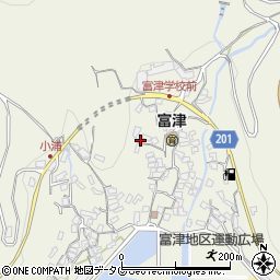 長崎県雲仙市小浜町富津3154周辺の地図