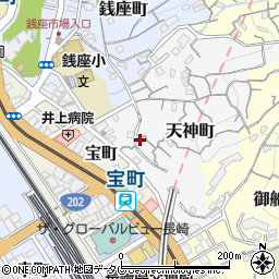 長崎県長崎市天神町6-24周辺の地図