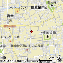 熊本県熊本市南区御幸笛田周辺の地図