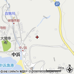 高知県土佐清水市中浜周辺の地図