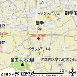 笛田神社前周辺の地図