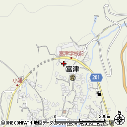 長崎県雲仙市小浜町富津3162周辺の地図