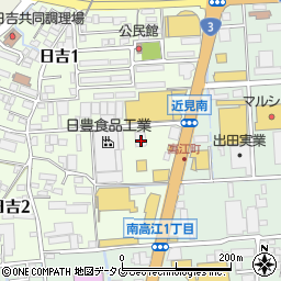 井手ちゃんぽん熊本近見店周辺の地図
