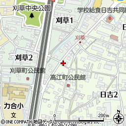 デイリーヤマザキ熊本日吉店周辺の地図