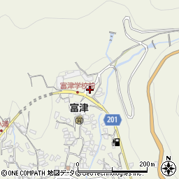 長崎県雲仙市小浜町富津3215周辺の地図