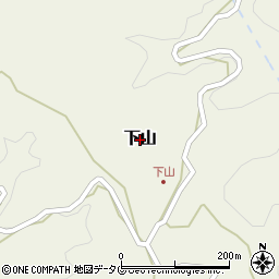 熊本県山都町（上益城郡）下山周辺の地図