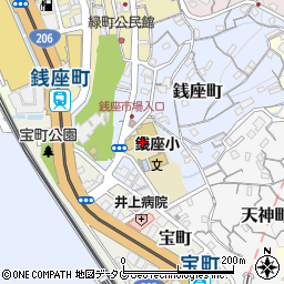 長崎市立銭座小学校周辺の地図