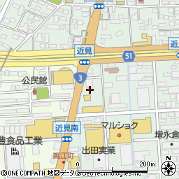 洋麺屋五右衛門熊本近見店周辺の地図