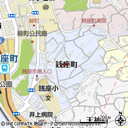 長崎県長崎市銭座町周辺の地図