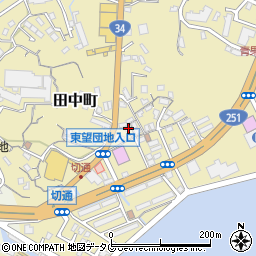 長崎県長崎市田中町169周辺の地図